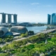 Aerial shot of Singapore Skyline